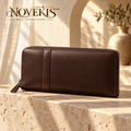 NOVEKIS™ Soren Leather Continental Wallet — Long Zip-Around Wallet with 8 Card Slots