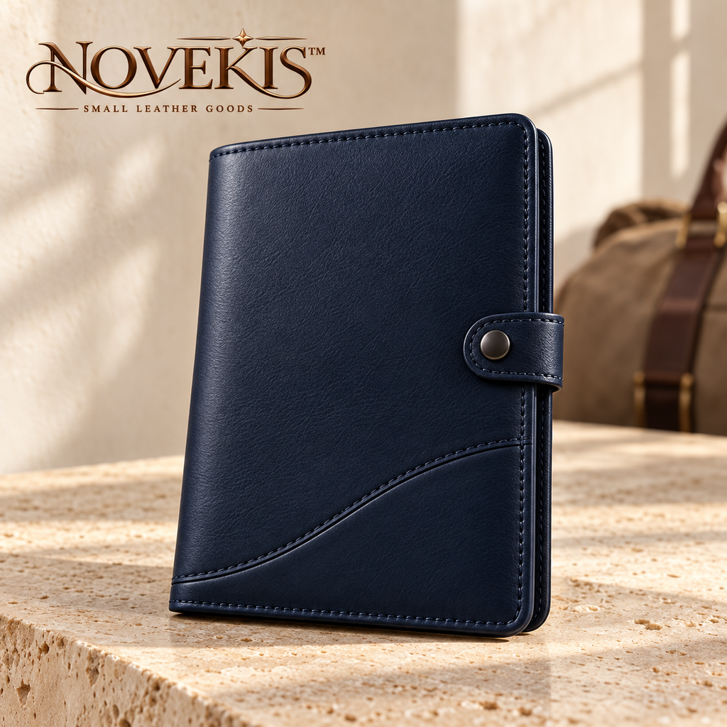 NOVEKIS™ Roam Leather Passport Cover — Travel Document Holder with Card Slots