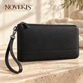 NOVEKIS™ Lorne Leather Wristlet — Slim Phone Pouch with Card Slots and Removable Strap